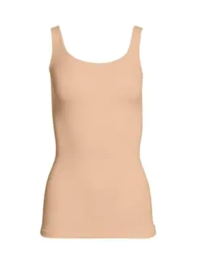 Theory Len Tubular Stretch Jersey Tank Top In Nude