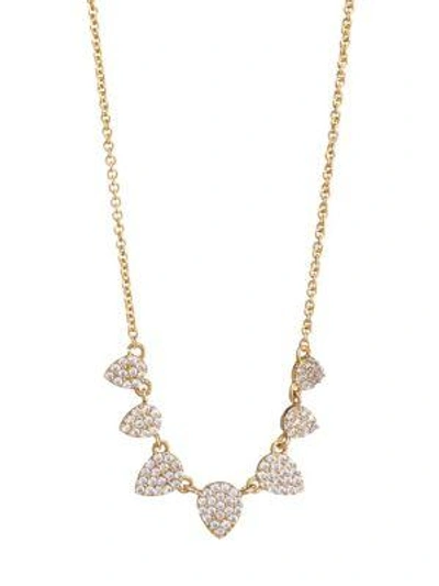 Jules Smith Pavé Gradient Necklace In Yellow Gold