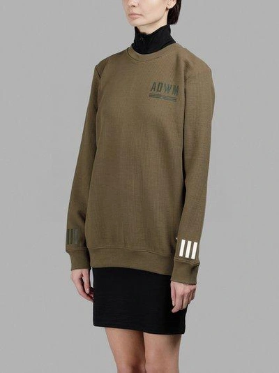 Adidas X White Mountaineering Women's Green Crewneck Sweater