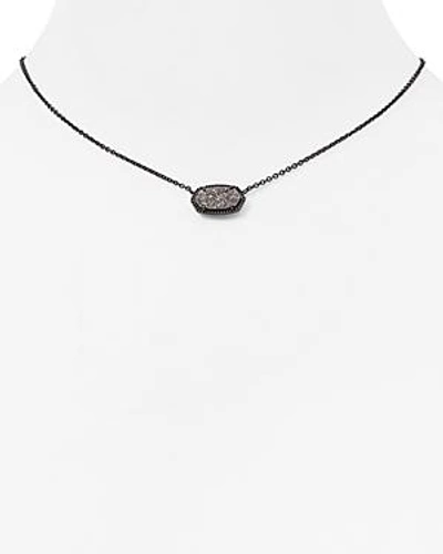 Kendra Scott Elisa Drusy Necklace, 15 In Gunmetal/platinum Drusy