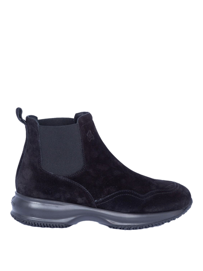 Hogan Interactive Chelsea Ankle Boots In Black