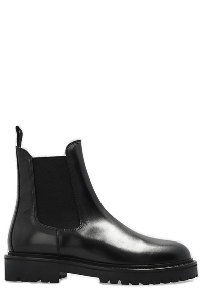 Isabel Marant Castayh Low Heels Ankle Boots In Black Leather
