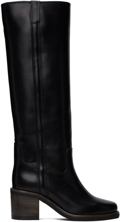 Isabel Marant Seenia High High Heels Boots In Black Leather