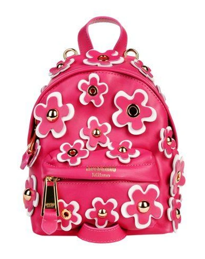 Moschino Backpack & Fanny Pack In Fuchsia