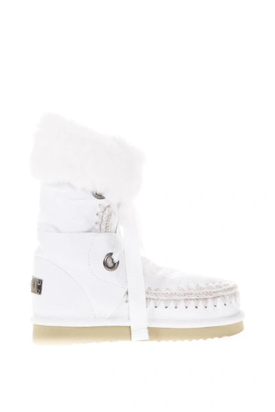 Mou Eskimo Fur & Shearling Boots In White