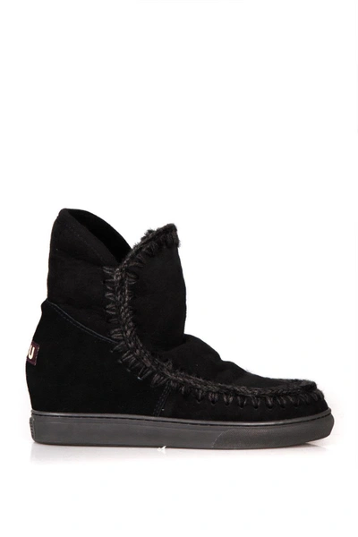 Mou 70mm Eskimo Shearling Boots In Black