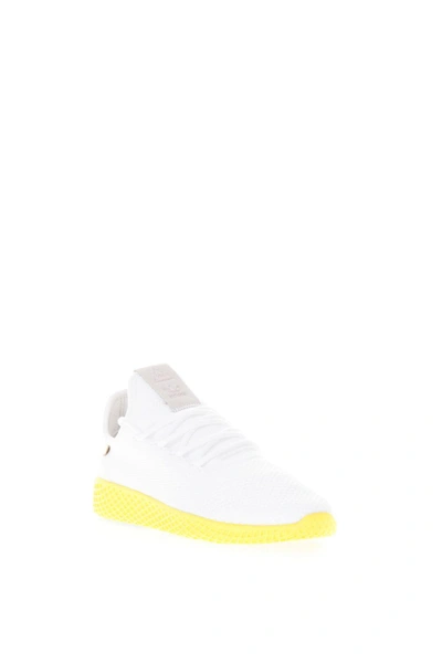 Adidas Originals By Pharrell Williams Tennis Hu Primeknit Shoes In  White-yellow | ModeSens