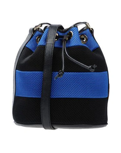 Boutique Moschino Mesh Bucket Bag In Blue