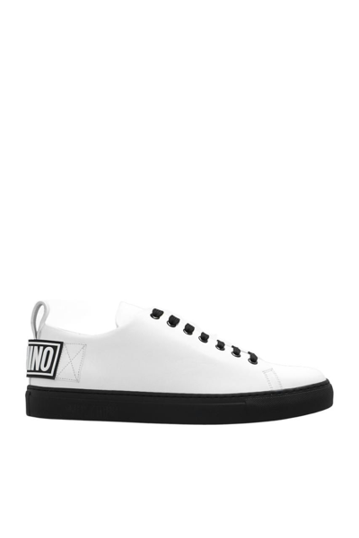 Moschino Logo Sneakers In White