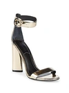 Kendall + Kylie Giselle High-heel Suede Ankle Strap Sandals In Golle