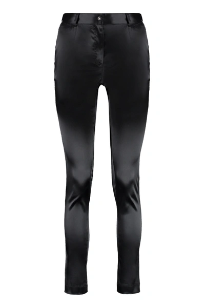 Dolce & Gabbana Decorative Zip Skinny Trousers In Black