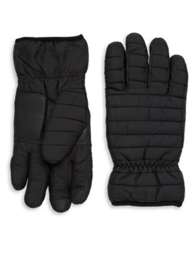Saks Fifth Avenue Quilted Gloves In Black