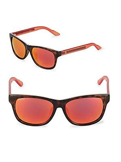 Gucci Tinted 57mm Square Sunglasses In Orange