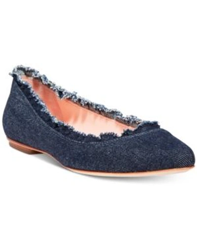 Kate Spade Nicole Flat In Indigo Denim