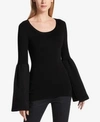 Dkny Bell-sleeve Sweater In Black