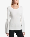 Dkny Bell-sleeve Sweater In Ivory