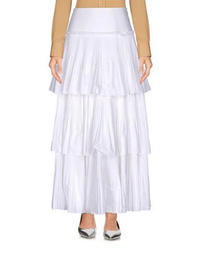 Alberta Ferretti Maxi Skirts In White