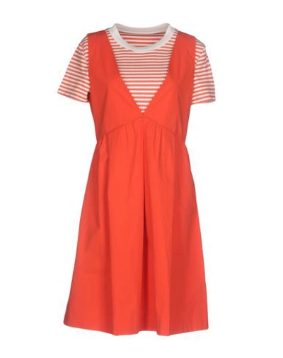 Boutique Moschino Short Dresses In Orange