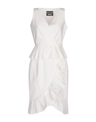 Boutique Moschino Short Dresses In White