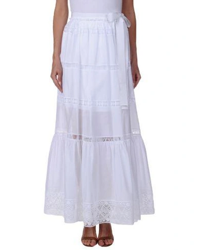 Alberta Ferretti Maxi Skirts In White