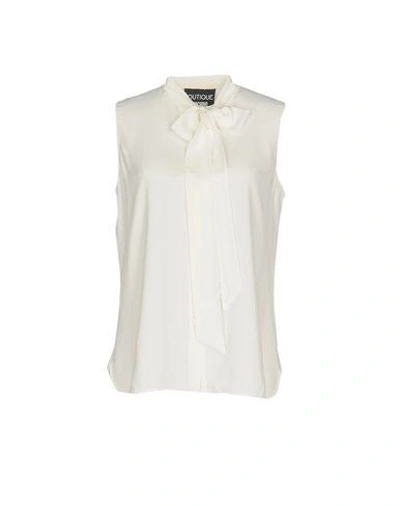 Boutique Moschino Shirts & Blouses With Bow In White