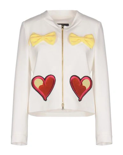 Boutique Moschino Suit Jackets In White