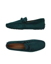 Tod's Loafers In Deep Jade