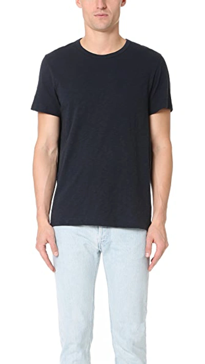 Vince Slub Jersey Crew Neck Tee In Coastal