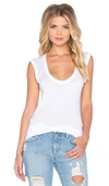 Velvet By Graham & Spencer Estina Gauzy Whisper Scoop Neck Tank In White