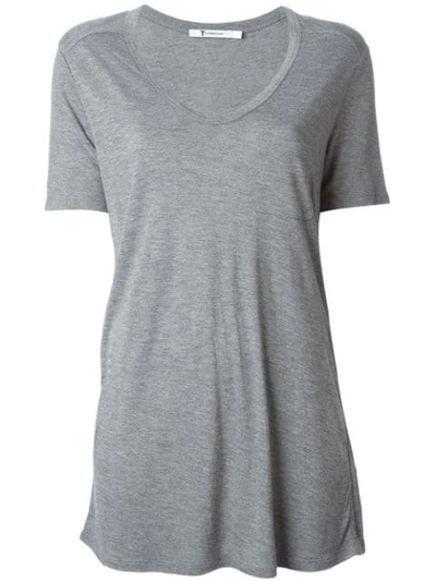 Alexander Wang T Rayon Jersey T-shirt In Grey
