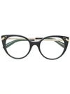 Bulgari Cat Eye Glasses In Black