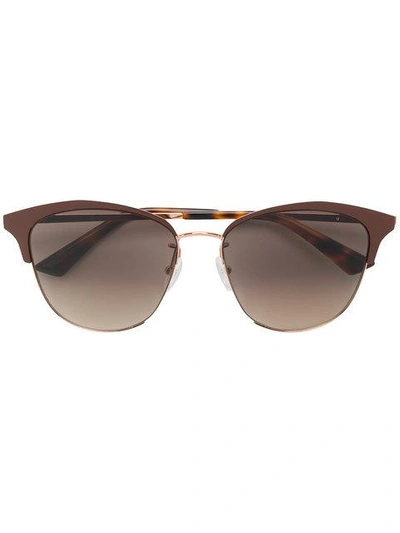 Mcq By Alexander Mcqueen Bold Oversized Sunglasses In Brown