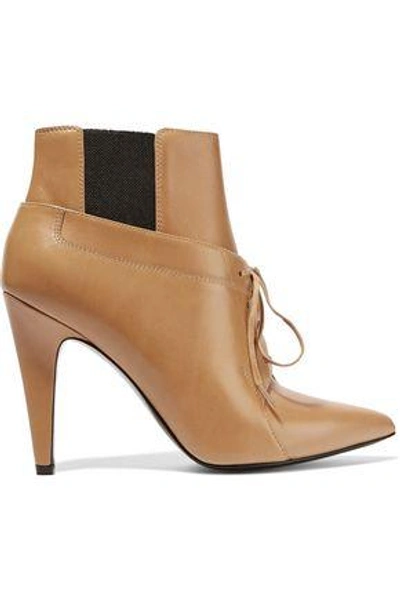 Alexander Wang Ryan Leather Ankle Boots In Tan