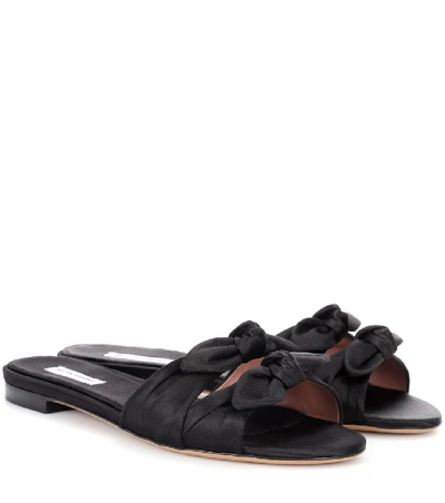 Tabitha Simmons Cleo Satin Sandals In Black