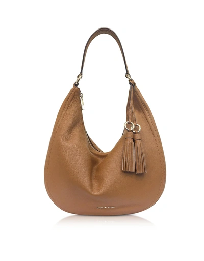 Michael Kors Lydia Acorn Pebbled Leather Hobo Bag In Brown