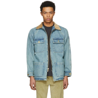 Fear Of God Fifth Collection Selvedge Denim Jacket In Vintage Indigo