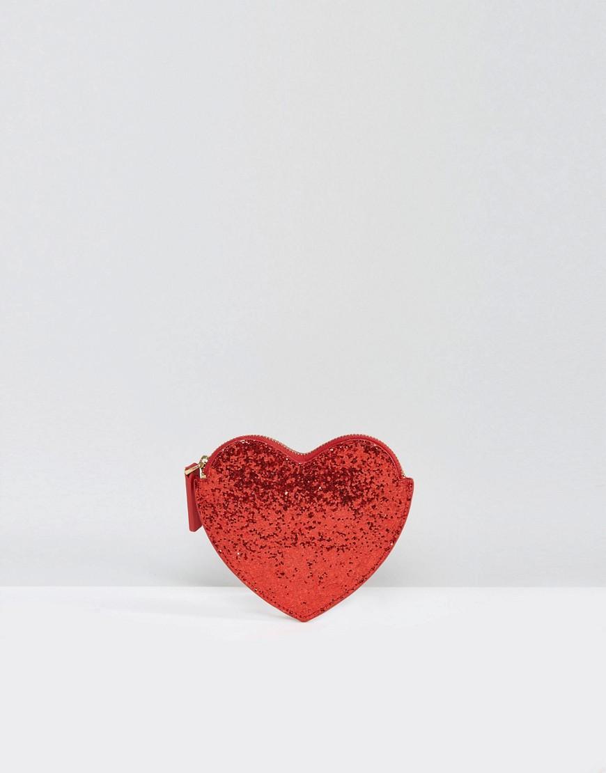 Lulu Guinness Red Glitter Heart Purse Red ModeSens