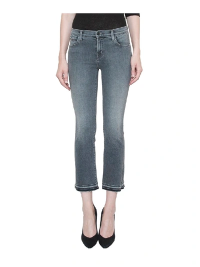 J Brand Selena Mid-rise Denim Cotton Jeans In Grigio