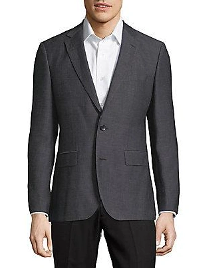 Hugo Boss Textured Sportcoat In Dark Grey