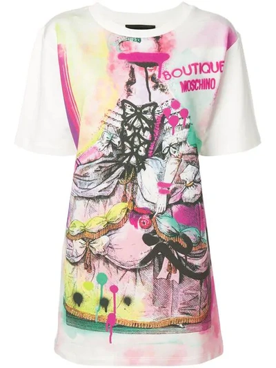 Boutique Moschino Short Sleeve T-shirts In White