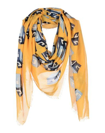 Gucci Square Scarf In Ocher