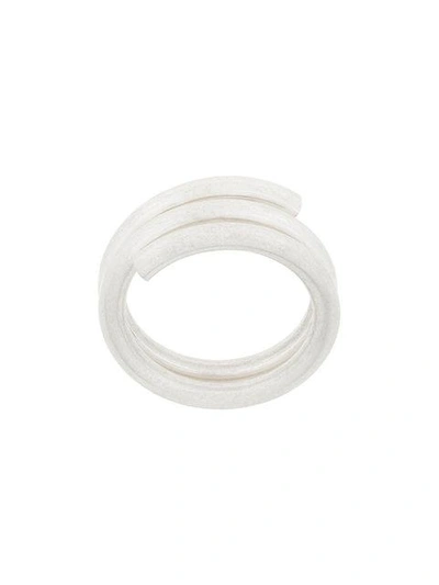 Maison Margiela Spiral Ring In Silver
