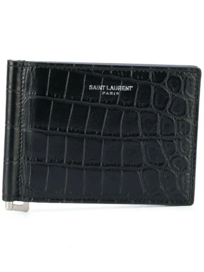 Saint Laurent Bill Clip Wallet In Black