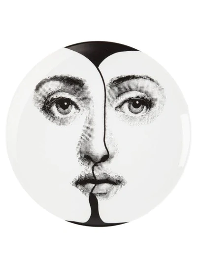 Fornasetti Double Face Plate In Black