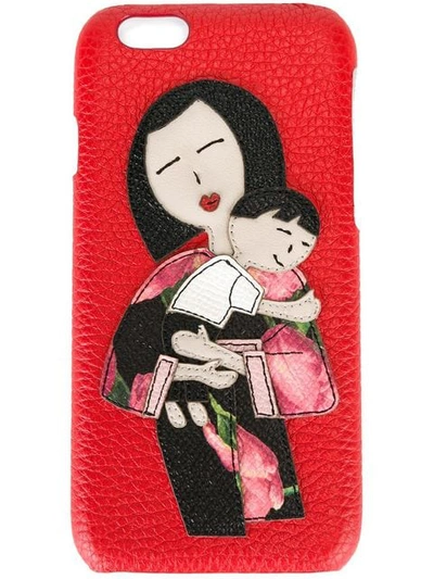 Dolce & Gabbana Family Patch Iphone 6 Plus Case In Red