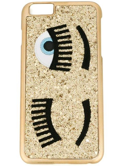 Chiara Ferragni Flirting Gitter Iphone 6/6s Plus Case In Metallic