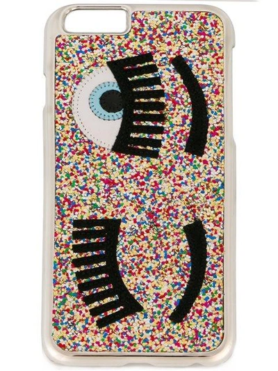Chiara Ferragni Flirting Glitter Iphone 6 Plus Case In Multicolour