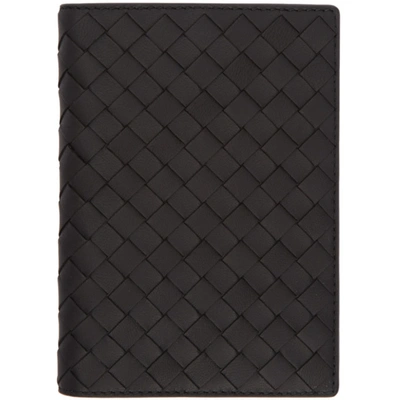 Bottega Veneta Espresso Intrecciato Nappa Cardholder In 1000 Black