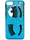 Chiara Ferragni Flirting Glitter Iphone 7 Case In Blue