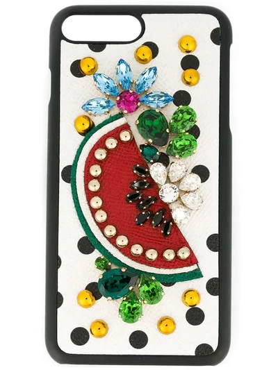 Dolce & Gabbana Iphone 7 Plus-hülle Mit Verzierung In Multicolour